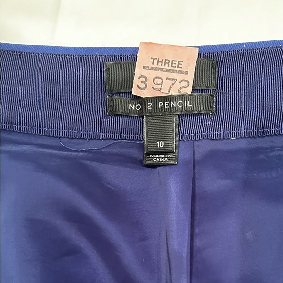 J.Crew No 2 Pencil Skirt Bright Blue Bi-stretch Women’s 10 - Picture 4 of 7